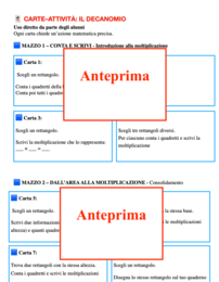 Decanomio: Tabelline geometriche visive e manipolative con griglie stampabili, carte attività e guida insegnanti