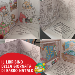 LA GIORNATA DI BABBO NATALE: LIBRICINO PIEGHEVOLE-DECORAZIONE ROTANTE