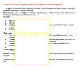 Il Treno della Memoria: un percorso innovativo tra problemi, riflessioni e speranza cl. 3/5