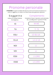 IL QUADERNO OPERATIVO DEI PRONOMI – Scuola Primaria