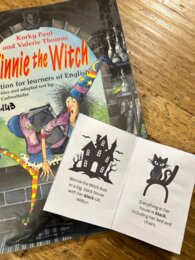 Halloween Stories: "Winnie the Witch" mini book + vocabulary worksheet