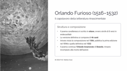 Ludovico Ariosto e l'Orlando Furioso: Lezione + Verifica (PPTX Modificabile)