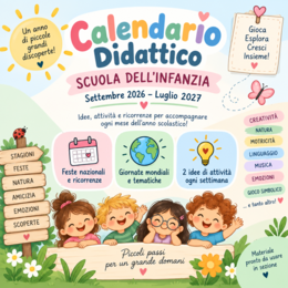 Calendario Didattico Scuola dell’Infanzia 2026/2027 – Attività e Giochi per ogni Mese