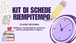 Kit Schede riempitempo classe seconda