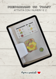 Prepariamo un toast - Attività con i numeri 1 e 2