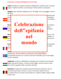 La Befana e l'Epifania; un viaggio per il mondo tra tradizione e leggenda-classi III/V