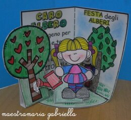 Festa degli alberi: amico albero tridimensionale alunno , alunna