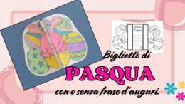 BIGLIETTO DI PASQUA con o senza frase d'auguri