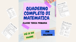Quaderno completo di matematica classe terza scuola primaria
