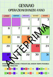 Calendario matematico/classe quarta