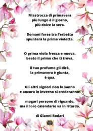 FILASTROCCA DI PRIMAVERA di Gianni Rodari - testo -