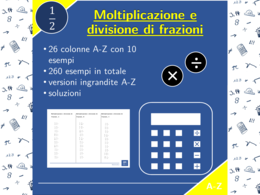 Moltiplicazione e divisione di frazioni | matematica | 26 colonne