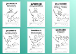 Copertine quaderni - etichette segnaposto - segnalibro