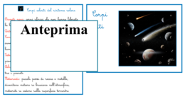 Nomenclatura scientifica Montessori: Carte del Sistema Solare