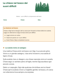 Ripasso suoni difficili classe terza