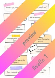 speaking cards livello 1 / conversation / scuola primaria / warmer