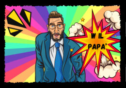 Papà Pop/ Biglietti auguri in stile pop art