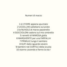 Filastrocca Numeri di marzo