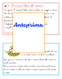 Storie-problema del serpente Tobias-per leggere,comprendere e contare-classe prima