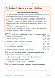 Dicembre classe seconda: schede di italiano e matematica