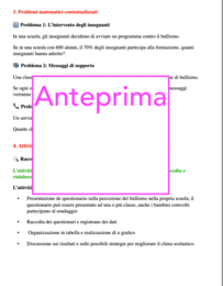 Numeri contro il bullismo – Un percorso matematico per la consapevolezza e la prevenzione Classi 4-5 