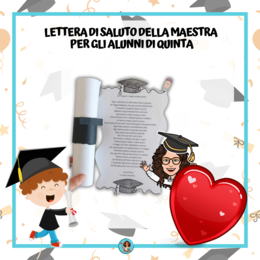 Lettera di saluto della maestra per gli alunni di quinta