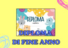 DIPLOMA DI FINE ANNO SCOLASTICO - TEMA ANIMALI -