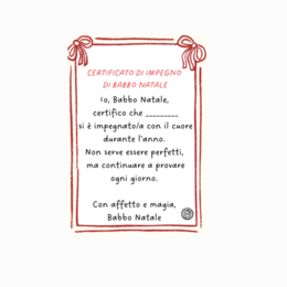 Certificato di impegno da babbo natale