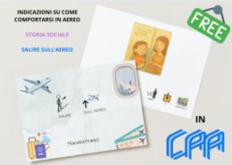 INDICAZIONI SU COME COMPORTARSI IN AEREO : STORIA SOCIALE ; SALIRE SULL’AEREO