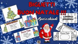 KIT 15 BIGLIETTI DI BUON NATALE - Apri e chiudi -