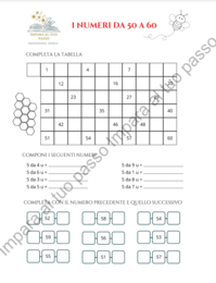 Numeri da 50 a 100