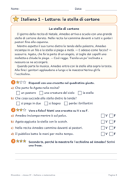Dicembre classe terza: schede di italiano e matematica