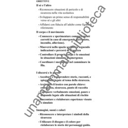 PROGETTO SICUREZZA ( alla scuola dell'infanzia e al nido)