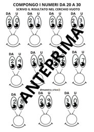 COMPOSIZIONE E SCOMPOSIZIONE DEI NUMERI DA 20 A 100