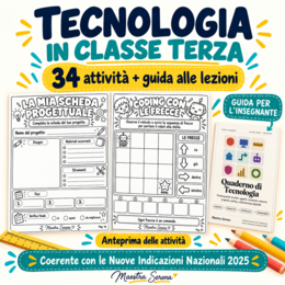 Tecnologia in classe terza – 34 attività con guida alle lezioni