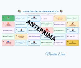 La sfida della grammatica – Gioco da tavolo didattico stampabile (Classi 3ª, 4ª e 5ª)