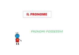 IL PRONOME- Parte 3 - PRONOMI POSSESSIVI