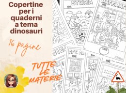 Copertine per i quaderni a tema dinosauri