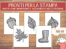 5 Mandala e Zentangle Autunnali Disegnati a Mano (NO AI) | Disegni Antistress da Colorare per la Classe | Arte e Immagine | Scuola Primaria e Secondaria (PDF) - riempitempo creativo - creatività e autoregolazione