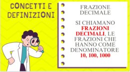 Slide sulle frazioni e i numeri decimali