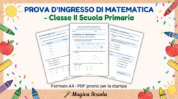 Prova d'Ingresso di Matematica - Classe 2ª Primaria (PDF pronto per la stampa)