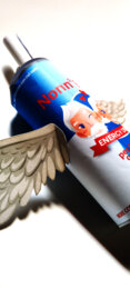 "NONN*BULL EnergyDrink per nonni con le ali" - Lattina + Ali + 3Cannucce