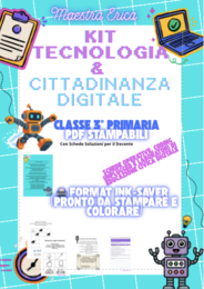 Kit Completo Tecnologia & Cittadinanza Digitale | Schede Operative, Coding Unplugged e Soluzioni (Classe 3ª Primaria)