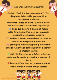 Kit Accoglienza e Rientro a Scuola – Classe 3ª | Attività Inclusive, Quiz, Giochi e Riempitempo