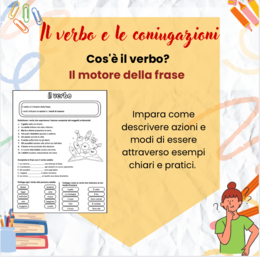 Il verbo e le coniugazioni - classe terza