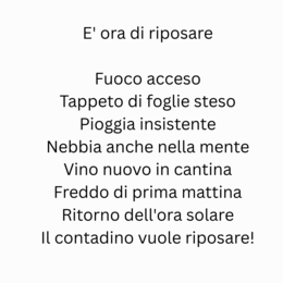 La filastrocca sull'autunno