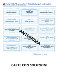 La sfida della grammatica – Gioco da tavolo didattico stampabile (Classi 3ª, 4ª e 5ª)