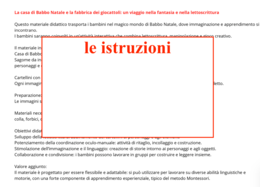 La casa di Babbo Natale e la fabbrica dei giochi; leggere e scrivere divertendosi; classi I/II
