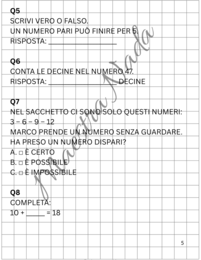 Invalsi matematica classe seconda primaria kit completo 4 prove con correzioni