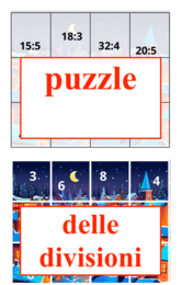 4 Puzzle matematici natalizi per le 4 operazioni – per imparare divertendosi per le attività in classe o per i compiti a casa; - classi I/II-